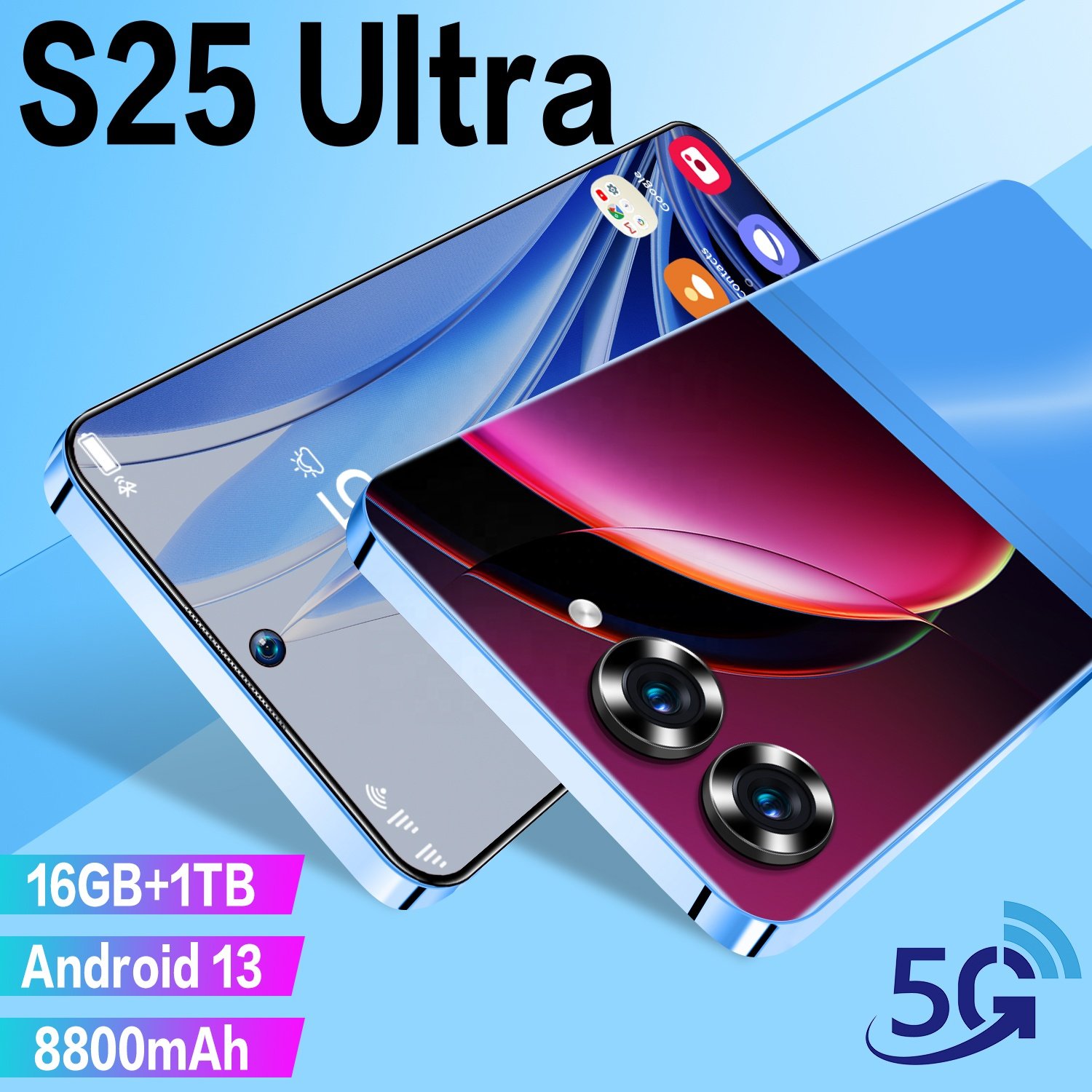 2024 New style S25 ultra 48MP+72MP mobilephone 16GB+1TB android 13 smartphone 7.3inch Dual Card cellphones